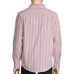 St. John's Bay Mens Classic Fit Long Sleeve Striped Button-Down Shirt