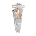 Diamond Blossom Womens 1 CT. T.W. Genuine White Diamond 10K Gold Cocktail Ring