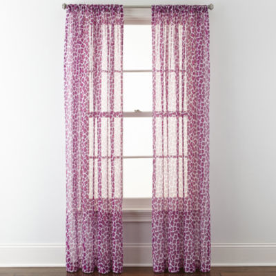 Home Expressions Purr Sheer Rod Pocket Curtain Panel Jcpenney