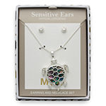 Mixit Silver Tone Turtle Jewelry Set