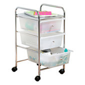 Honey Can Do Rolling Storage Cart And Organizer With 12 Plastic