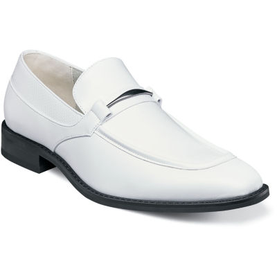 white stacy adams loafers