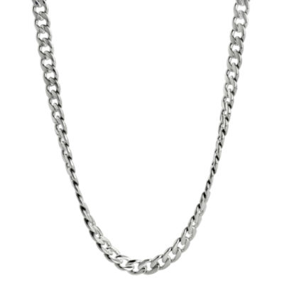 Stainless Steel 30 Inch Solid Curb Chain Necklace JCPenney