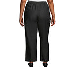 Alfred Dunner Classics Womens Straight Pull-On Pants Plus