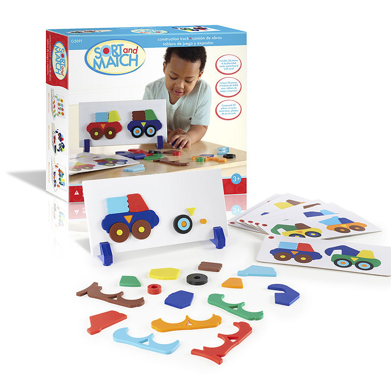 Guidecraft Construction Truck Sort-And-Match Learning Toy Set, Boys