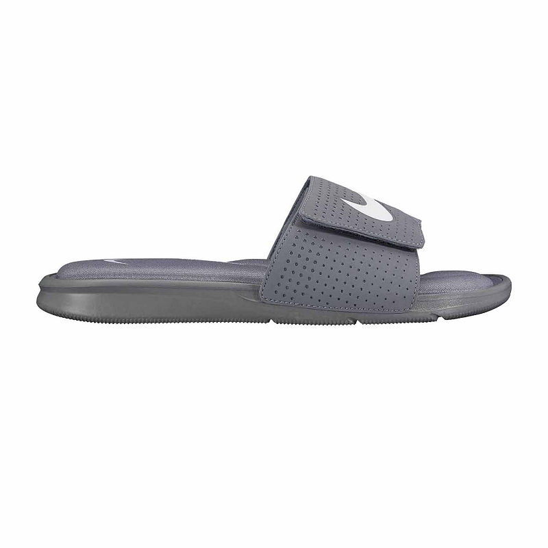 New Nike Mens Ultra Comfort Slide Sandals, Size 7 Medium, Gray