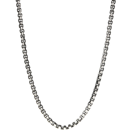 Stainless Steel 24 Inch Solid Box Chain Necklace