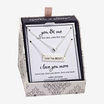 Sparkle Allure You & Me 2-pc. Pure Silver Over Brass 16 Inch Link Bar Heart Necklace Set