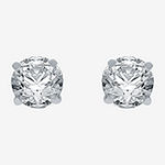 Deluxe Collection 1/2 CT. T.W. Genuine White Diamond 14K White Gold 3.8mm Stud Earrings