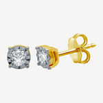 1/5 CT. T.W. Genuine White Diamond 10K Gold 5.3mm Stud Earrings