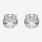 2 CT. T.W. Genuine White Diamond 14K Gold 7.7mm Stud Earrings