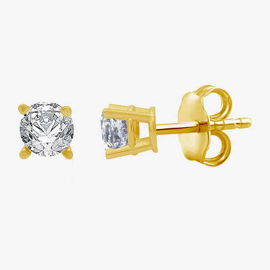 5/8 CT. T.W. Genuine White Diamond 10K Gold Stud Earrings