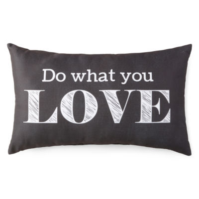 Jcpenney Home Do What You Love Decorative Pillow Color Black