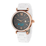 iTouch Connected for Women: Rose Gold Case with White Metal Strap Hybrid Smartwatch (38mm) 13941R-51-D03