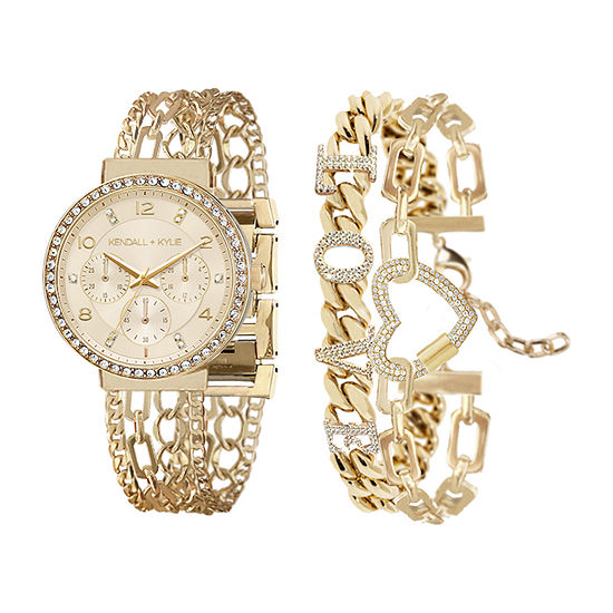 Kendall + Kylie Womens Gold Tone Bracelet Watch A0372g-42-B27