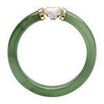 5MM Genuine Green Jade 10K Gold Band