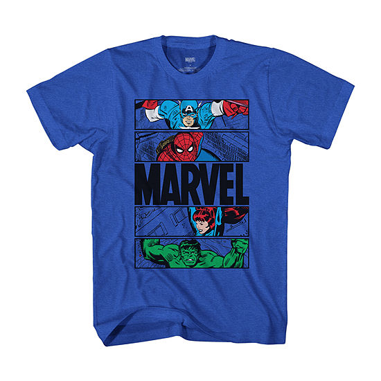 Disney Little & Big Boys Crew Neck Marvel Short Sleeve Graphic T-Shirt