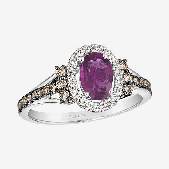 Le Vian Grand Sample Sale® Ring featuring 3/4 cts. Passion Ruby™, 1/3 cts. Chocolate Diamonds® , 1/5 cts. Nude Diamonds™  set in 14K Vanilla Gold®