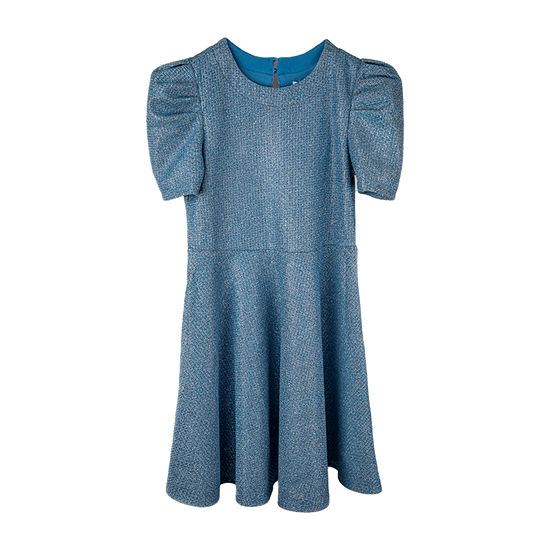 Emerald Sundae Little & Big Girls 2-pc. Short Sleeve Puffed Sleeve A-Line Dress