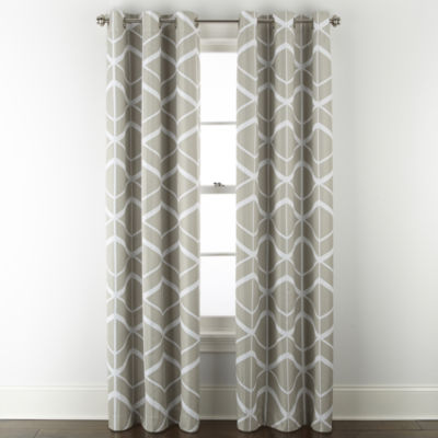 Home Expressions Allister Print Energy Saving 100% Blackout Grommet Top Single Curtain Panel