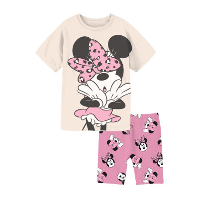 Little & Big Girls 2-pc. Mickey and Friends Minnie Mouse Short Set
