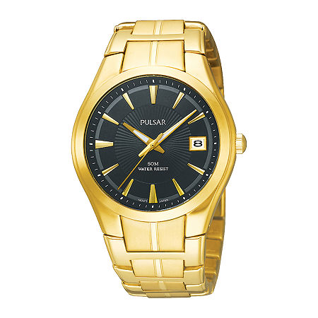 Pulsar Mens Gold-tone Stainless Steel Watch | Wordcast