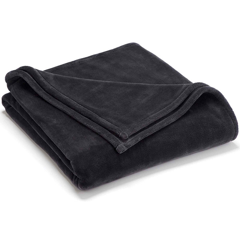 Vellux Sheared FauxMink Blanket, King, Black