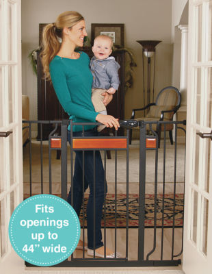 regalo home accents extra tall and wide walk thru baby gate