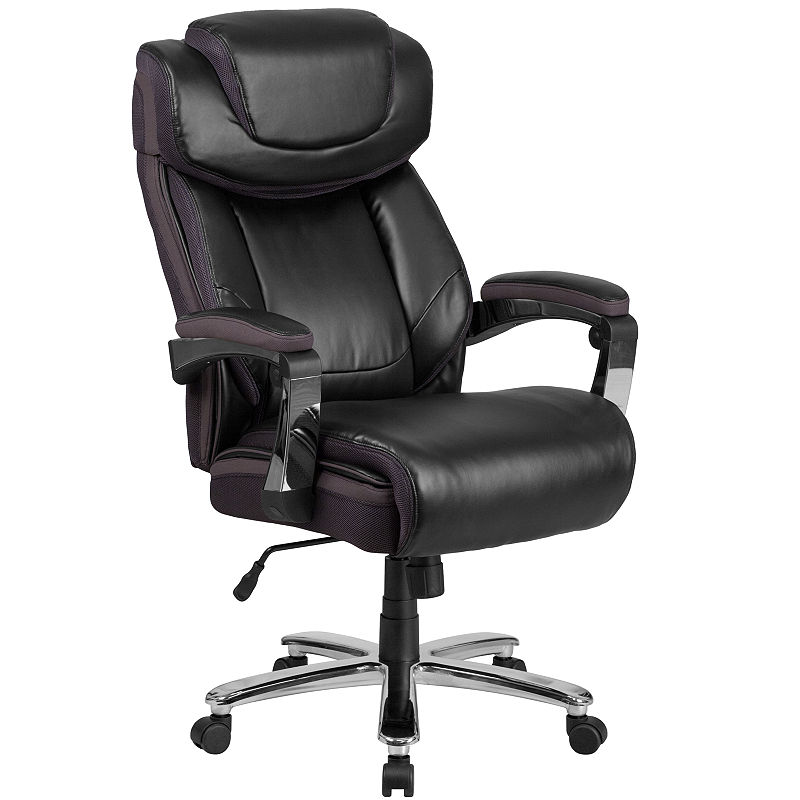 HERCULES Series Big & Tall 500 lb. Rated Leather Executive Swivel Chair with Height Adjustable Headrest