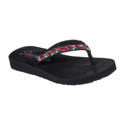 skechers meditation daisy flip flops