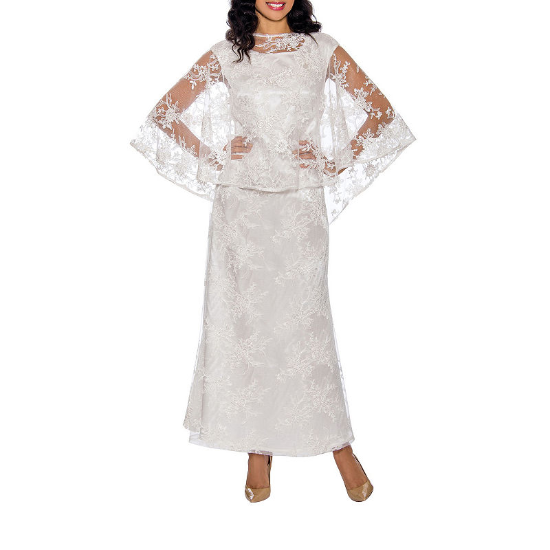 giovanna signature short sleeve evening gown plus