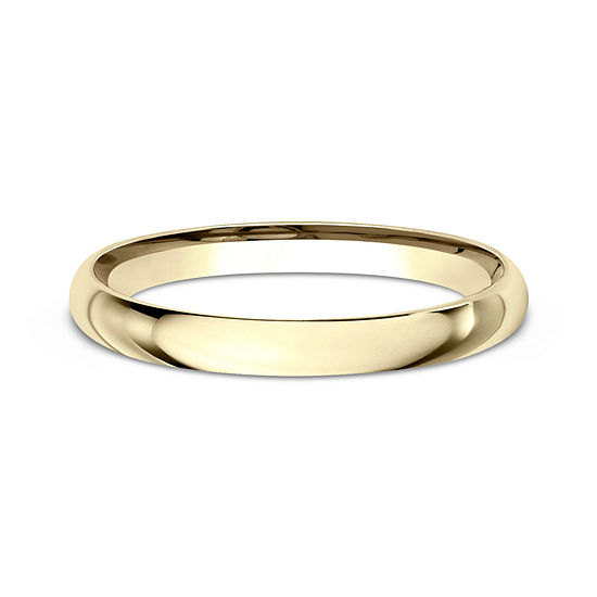 Womens 10K Yellow Gold 2MM Comfort-Fit Wedding Band