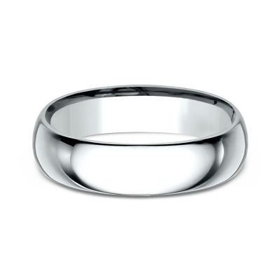 Mens 10k White Gold 6mm Comfort Fit Wedding Band Jcpenney