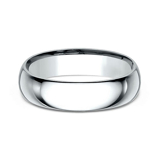 Mens 10k White Gold 6mm Comfort Fit Wedding Band Jcpenney