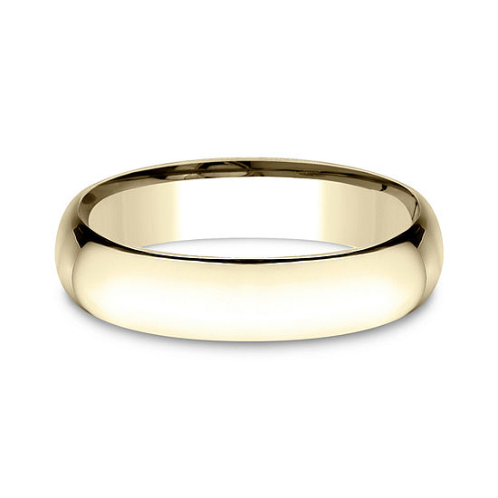 Mens 14k Yellow Gold 5mm Light Comfort Fit Wedding Band Jcpenney