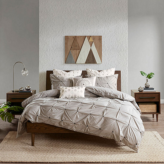Ink Ivy Masie 3 Pc Solid Embroidered Duvet Cover Set Jcpenney