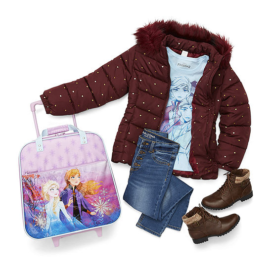Fearless by Nature Girl’s: Puffer Jacket with Skinny Fit Jean and Graphic T-Shirt