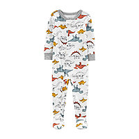 Carters Baby Boys 1 Pc Fleece Footed Pajamas Grey Penguin