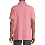 St. John's Bay Oxford Mens Slim Fit Short Sleeve Polo Shirt