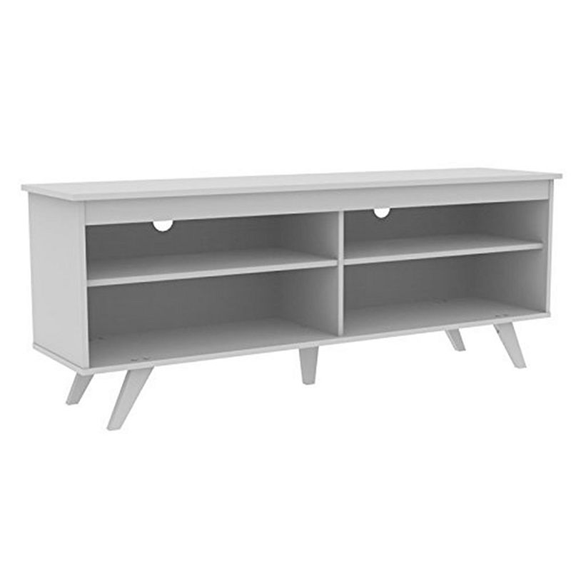 58 in. Wood Simple Contemporary Console - White