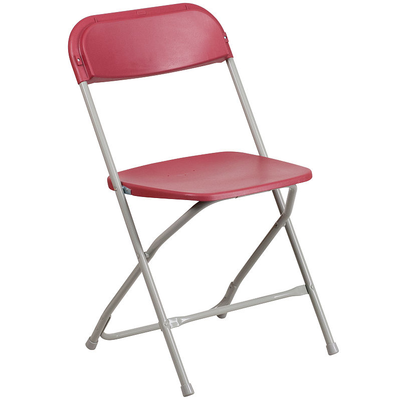 Flash Furniture Hercules Series Capacity Premium Red Plastic Folding Chair,(5 pack) 800 lb