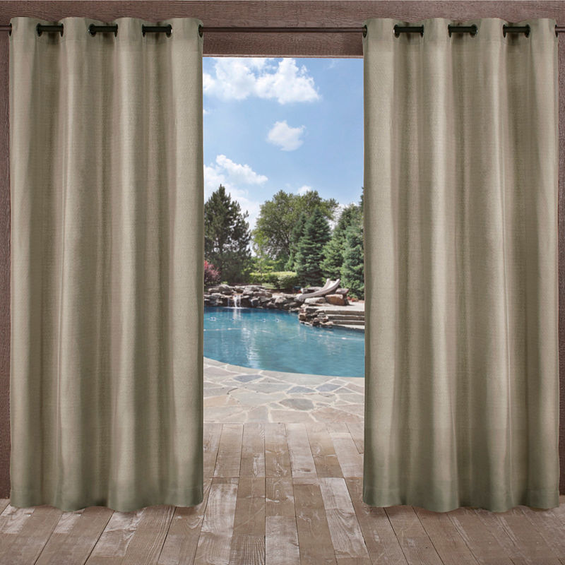 Biscayne 2-Pack Room Darkening Grommet-Top Curtain Panel, 54