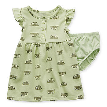 Okie Dokie Infant Baby Girl Lime Green One Piece Outfit Size 3-6 Months 