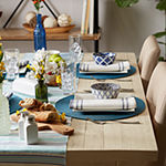 Design Imports Storm Blue Round Woven 6-pc. Placemats