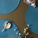 Design Imports Storm Blue Round Woven 6-pc. Placemats