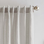 CHF 100% Linen Light-Filtering Back Tab Curtain Panel