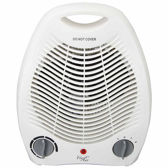 Vie Air 1500W Portable 2-Settings White Office Fan Heater with Adjustable Thermostat
