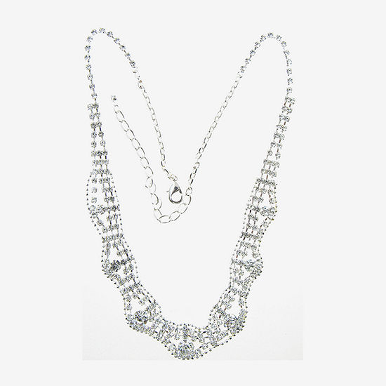 Vieste Rosa Crystal 16 Inch Link Statement Necklace