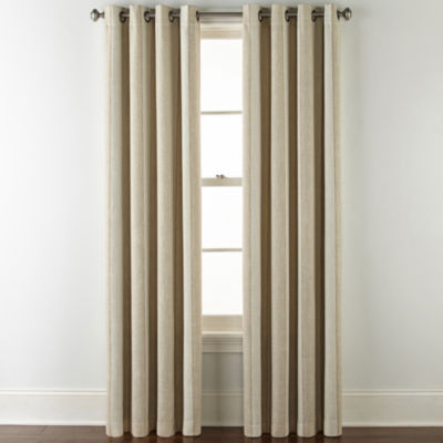 JCPenney Home Sullivan Stripe Blackout GrommetTop Curtain Panel JCPenney