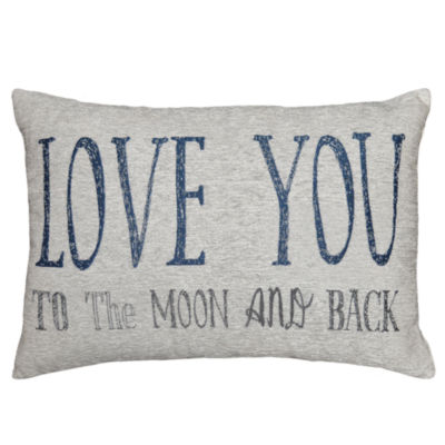 Love You To The Moon Rectangular Throw Pillow Jcpenney Color Blue